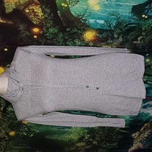 Akini knit tunic, size x small gray, tie neck